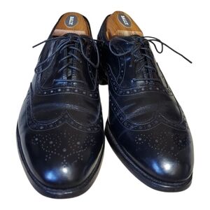 Johnston & Murphy Black Leather Aristocraft Vintage wingtip oxford dress shoes